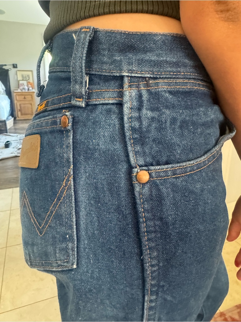 Wrangler Boyfriend Jeans in Blue Denim